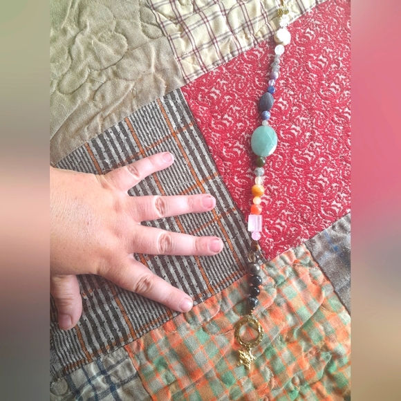 Handmade Jumbo Stone Chakra Sun Catcher - Picture 2 of 6